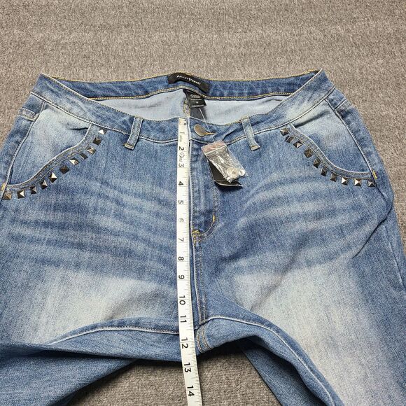 Ashley Stewart Womens Jeans 16 Slim Straight‎ Skinny Light Wash Denim Pants - Picture 3 of 9